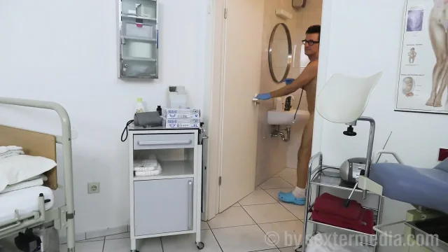 Dirty brunette likes to suck and fuck doctors cock