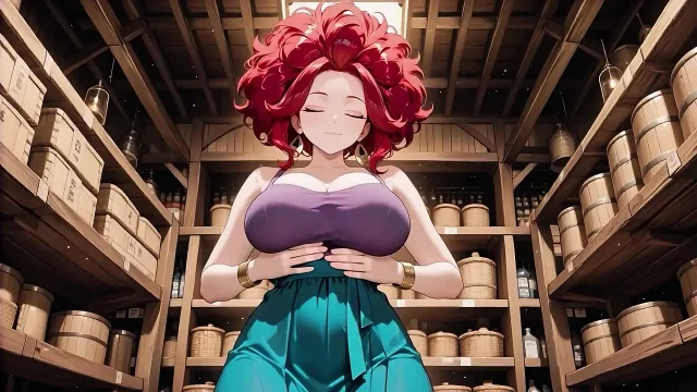 Red Hair Purple Lingerie Big Tits Supermarket Filled Until Ahegao Collapse
