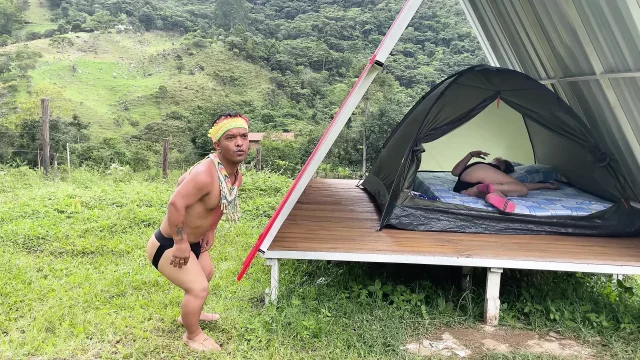 Little Indian Finds a Woman Resting in the Forest Gets Horny Looking at Her Ass