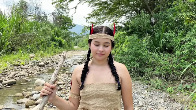 Lost in the woods I find a sexy Indian girl who was desperate for dick