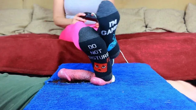 Cockbox CBT and Ballbusting While Gaming Amateur Femdom Jozi Cock Trampling