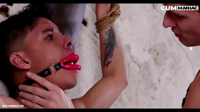 Latino Sub Twink Humiliation with BDSM Bondage and piss