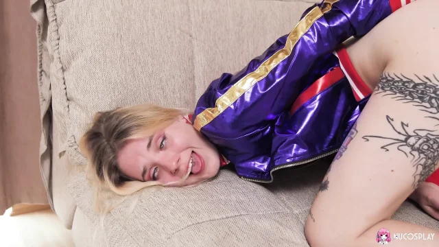 Angelina Bong Cosplaying Perfect Harley Quinn Cumslut