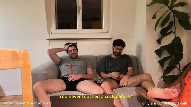 Watching porn with my straight friend until i asked him to grab my cock