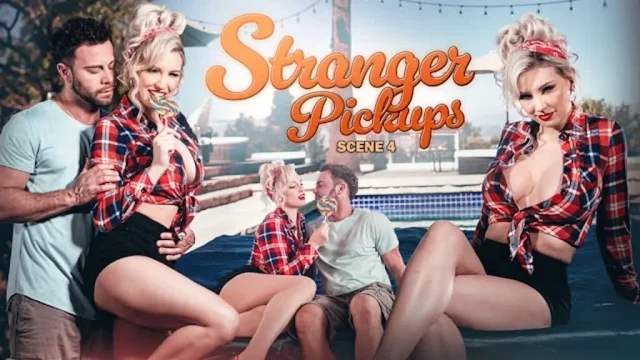 WICKED - Busty Blonde Kenzie Taylor Teases Stranger with Lollipop BJ