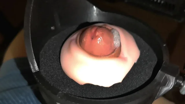 A huge portion of sperm bursts out like a hot fountain