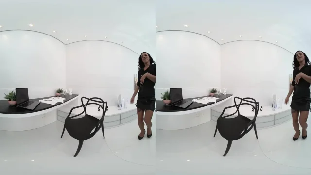 Caught Masturbating by Her Boss Tgirl Plays with Vibrator