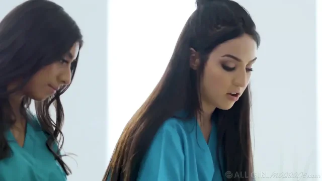 All Girl Massage - Owner Lena Paul Tests Her Product with Two Sexy Employees