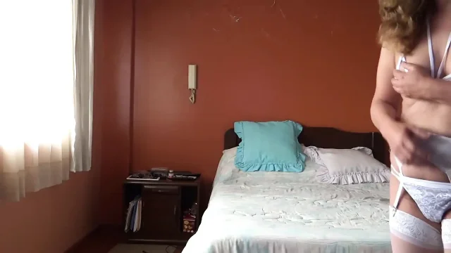 My wife masturbating watching porn on TV she needs to fuck she wants cock