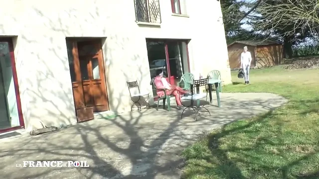 Bbw housewife in fishnet hard sodomized and fisted fucked by a young guy outdoor