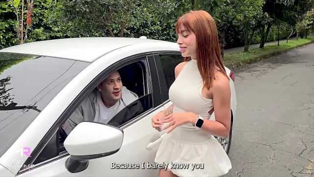 A Petite Street Vendor Is Picked up on the Street by a Rich Guy - Athenea Rose
