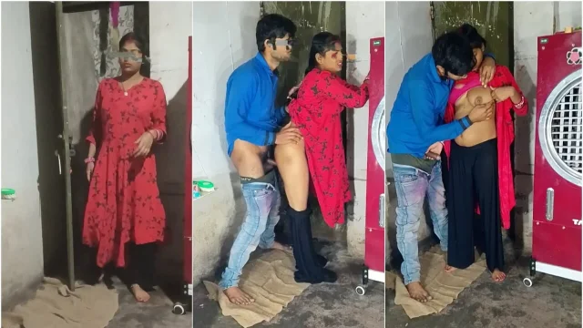 Girlfriend came to meet boyfriend at night again had strong sex with secret sex