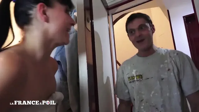 Sexy Small Titted Brunette Gives Her Ass to Pay Her Bills and Gets Jizzed on Body