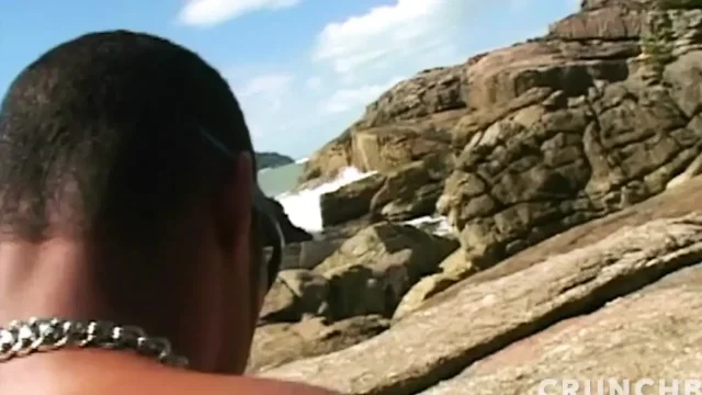 two sexy latino boys fucking bareback in the public beach for fun exhib