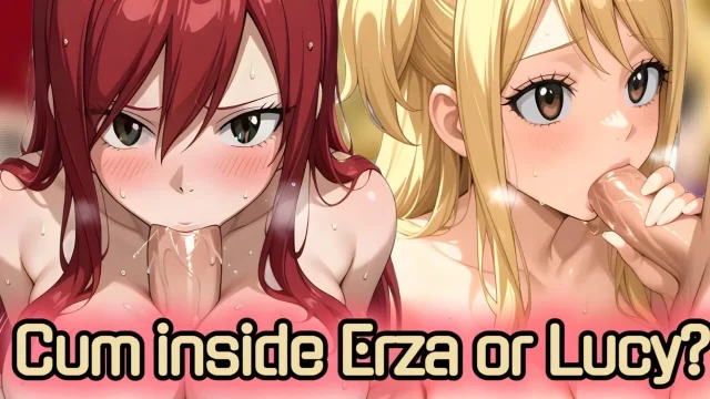 Lucy Heartfilia helps Erza Scarlet to get passion for the sex JOI