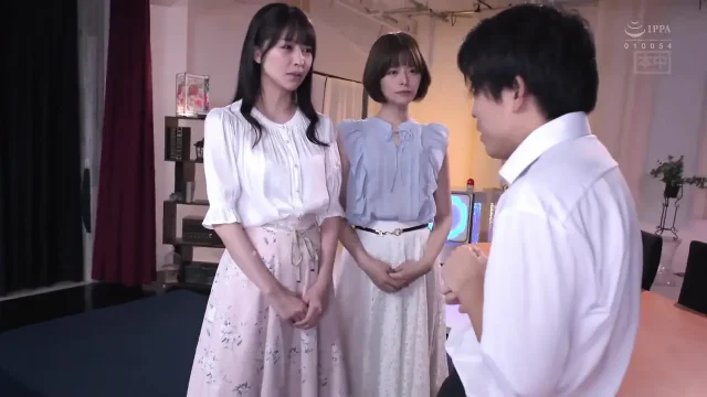 Female Announcer Whispering Lewd Words Harem Reverse 3some Creampie Program Part 3