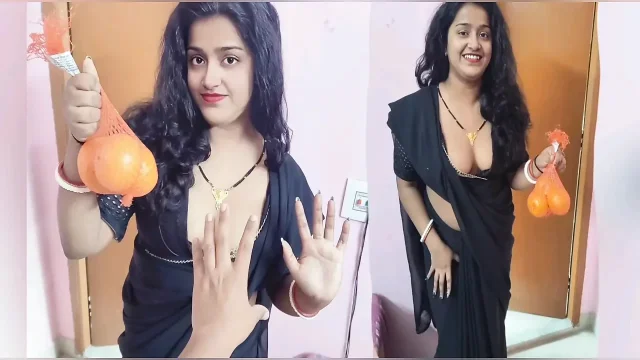Hot desi bhabhi brought apples for her brother-in-law