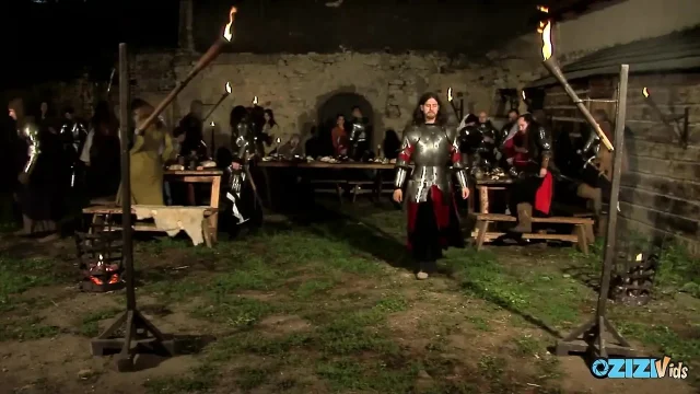 Medieval fairs are a great place for busty maidens to show off their blowjob skills
