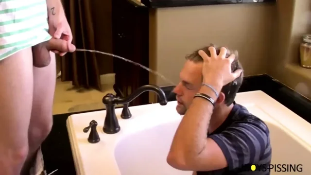 BoyPissing Preston Ettinger feast on Dustin Fitch and his pals delicious dicks