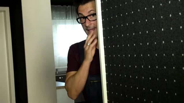 Blonde babe sucks deep an older man in the bathroom but the other one take her for real good office fuck
