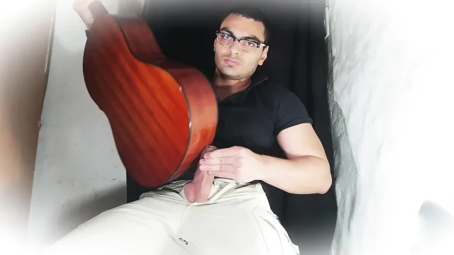 Sexy Gentleman Number One - Playing Rubbing a C-80 Guitar with Penis - 18
