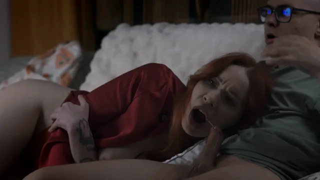 Step Mom Takes a nap While Step Son Uses Her Mouth & Pussy on Christmas