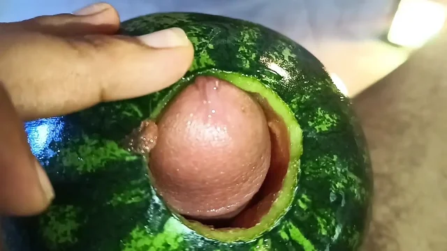 Come and Cum While You Watch Me Masturbate and Cum While Fucking This Watermelon