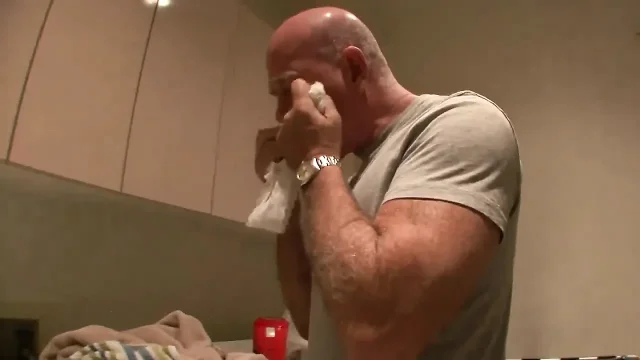 Skinny young brunette gets fucked hard by an old pig