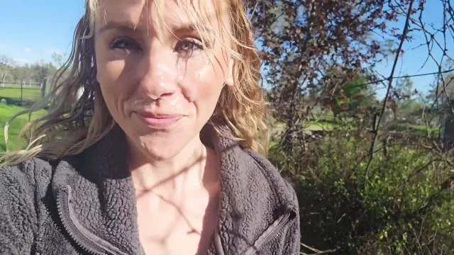 Petite Blonde Gets Massive Facial In Sex Swing