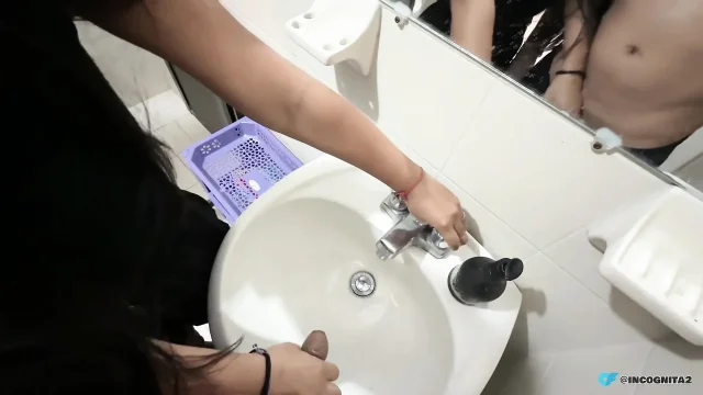 Horny cheater helps me with my penis
