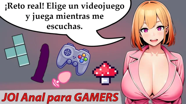 Spanish audio JOI - Watch out For gamers who love anal don't miss this perverse JOI