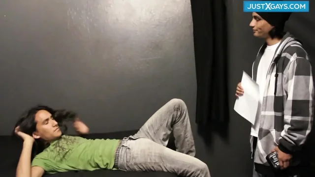 Sexy boy spreads legs as he gets fucked after a deepthroat blowjob