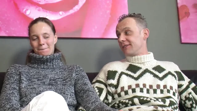 Horny Woman Sucks Two Cocks Alternately