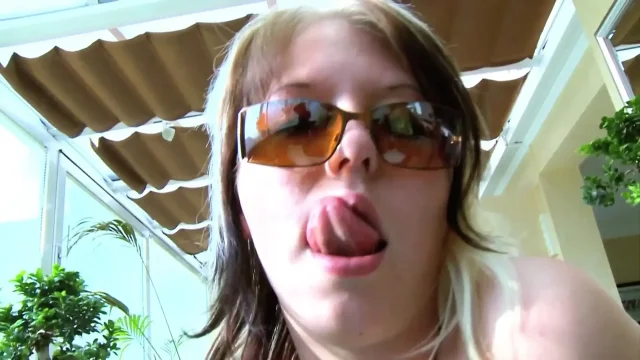 Lovely big ass blonde gets her mouth full of cum