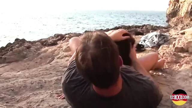 Kinky Redhead Sucking and Fucking by the Sea