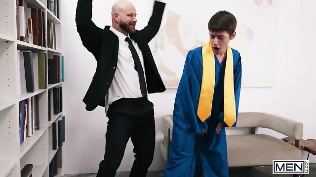 MEN - Joey Mills Flashes His Cock For Professor Brody Meyer And Gets A Taste Of