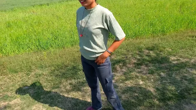 Didi's friend sucked his cock in the fields girlfriend's mouth fucked desi