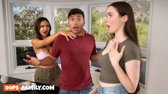 Sexy latina Hailey Rose caught her husband cheating with her busty stepsister