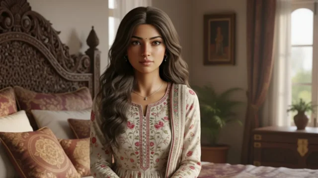A Indian Desi girl Alon at home Ai video