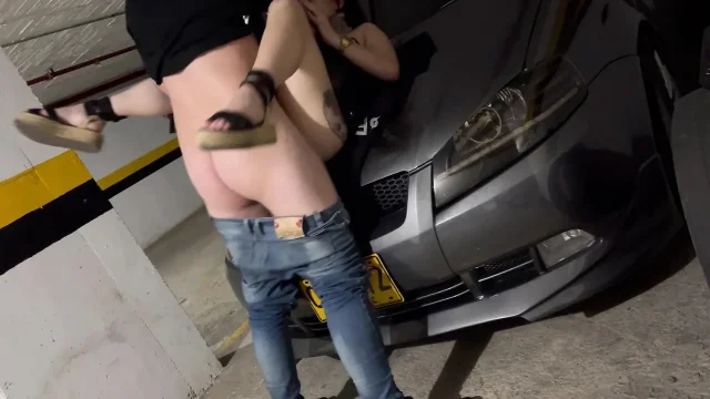 The Husband's Friend Was Too Big to Suck It so I Rode It in a Parking Lot