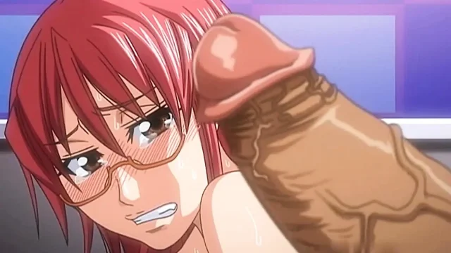 Hairy Giant Cock for a Naughty Redhead Bitch with Glasses Hentai