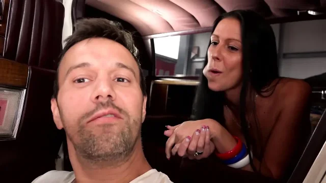 Sexy big ass brunette enjoying in hard fuck and warm load