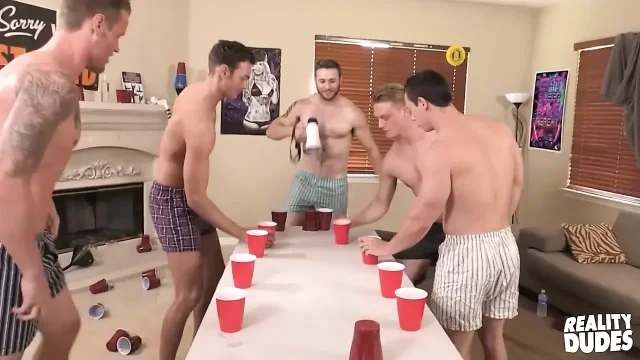 REALITY DUDES - Frat House Flip Cup Game Ends In A Bareback Fuck Fest With