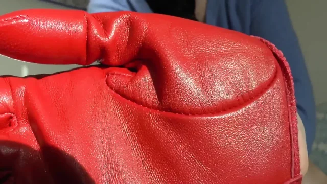 Today Is Your Cum Day Sniffing Red Leather Gloves Lady Victoria Valente