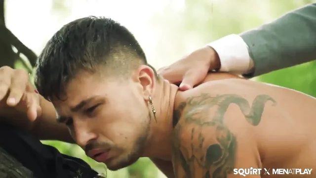 Horny Alexandro Cabrera and Tom Storm Barebacked Outdoor