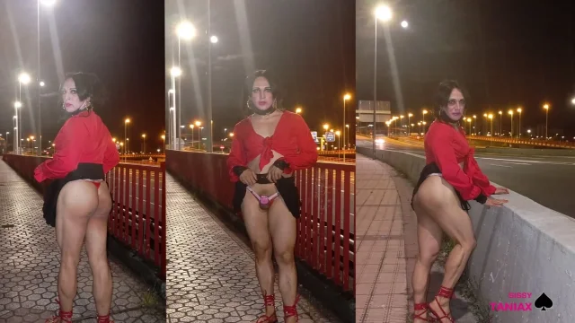 Sissy latina taniaxshowing her ass and little dick around the city