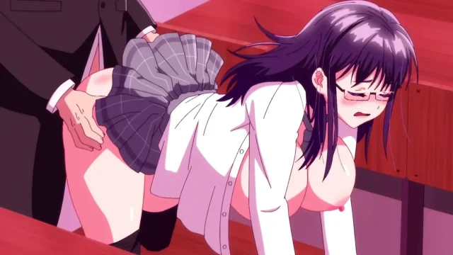 Horny & Busty Brunette Teacher Get Fucked At School - Hentai