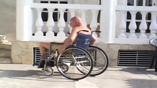 Old and young milf fucking in the garden