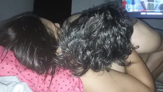 18 year old brunette big saggy tits from New York United States fucking her