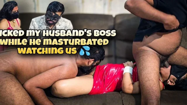 Fucked My Husband's Boss While He Masturbated Watching Us